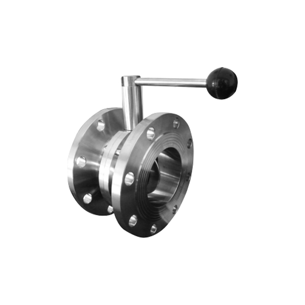 Stainless steel butterfly valve flange end