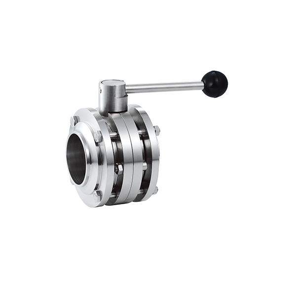 Sanitary Three-Pieces Butterfly Valve with Pull Handle