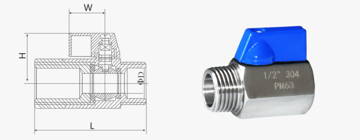 Mini Ball Valve M/f