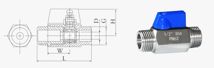 Mini Ball Valve M/m