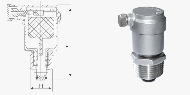 Threaded exhaust valve