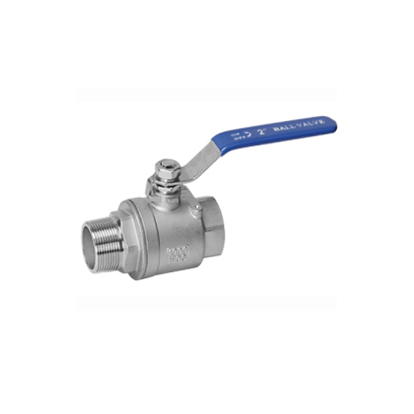 Two-pieceinternal and external silk ball valve