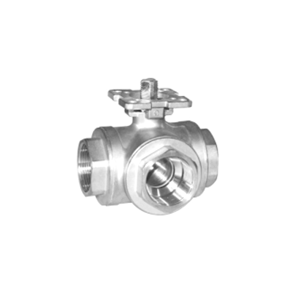 Three-way High Platform Internal Thread Ball valve