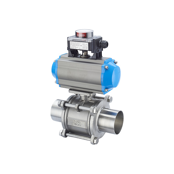 Sanitary Stainless Steel Three Pieces Non Dead Angle Ball Valve